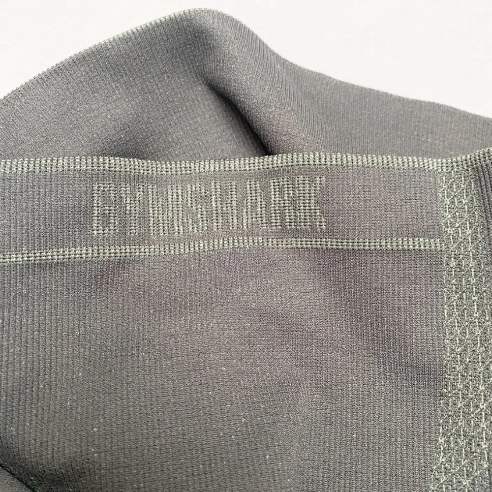 GYMSHARK - Dark Army Green High Waisted Leggings, Size S - Picture 4 of 6